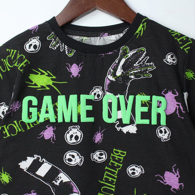 Novel Black Themed Boys T-Shirt T-Shirt Iluvlittlepeople 