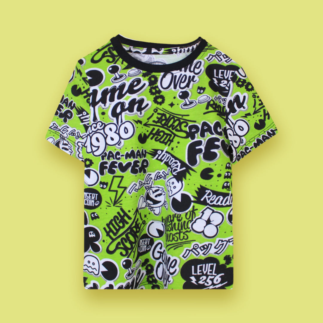Green Themed Decent Boys T-Shirt