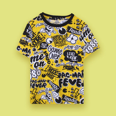 Yellow Themed Decent Boys T-Shirt