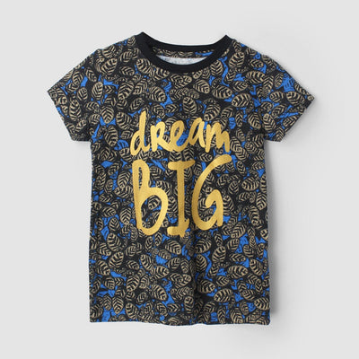 Novel Black Themed Boys T-Shirt T-Shirt Iluvlittlepeople 3-4 Years Black Summer
