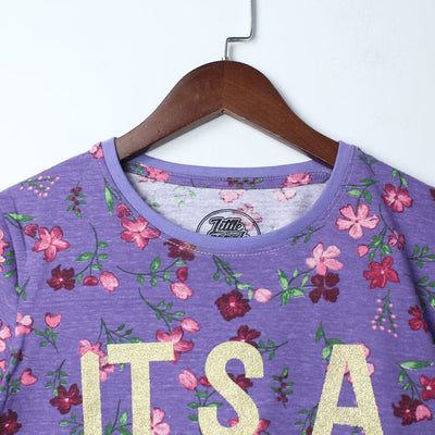 Urge Purple Themed Girls T-Shirt T-Shirt Iluvlittlepeople 