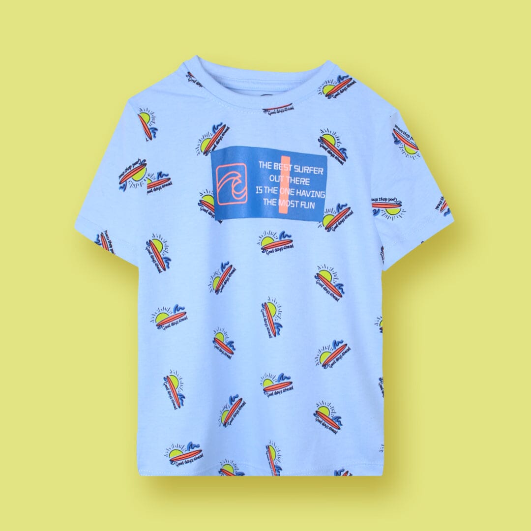 Blue Themed Decent Boys T-Shirt T-Shirt Iluvlittlepeople 7-8 Years Blue Summer