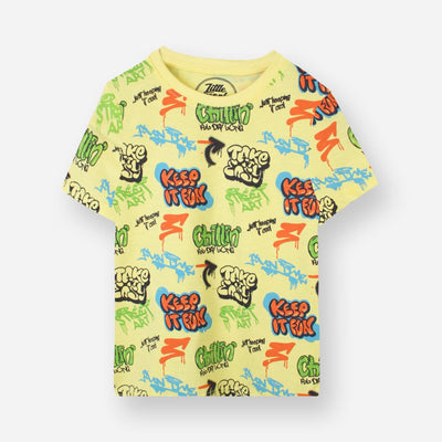 Yellow Themed Decent Boys T-Shirt T-Shirt Iluvlittlepeople 3-4 Years Yellow Summer