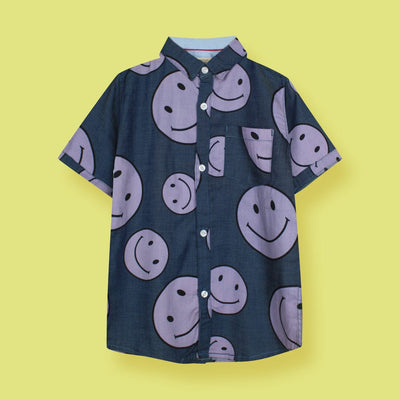 Decent Blue Themed Stylish Boys Casual Shirt Casual Shirt Iluvlittlepeople 9-12 Months Blue Summer