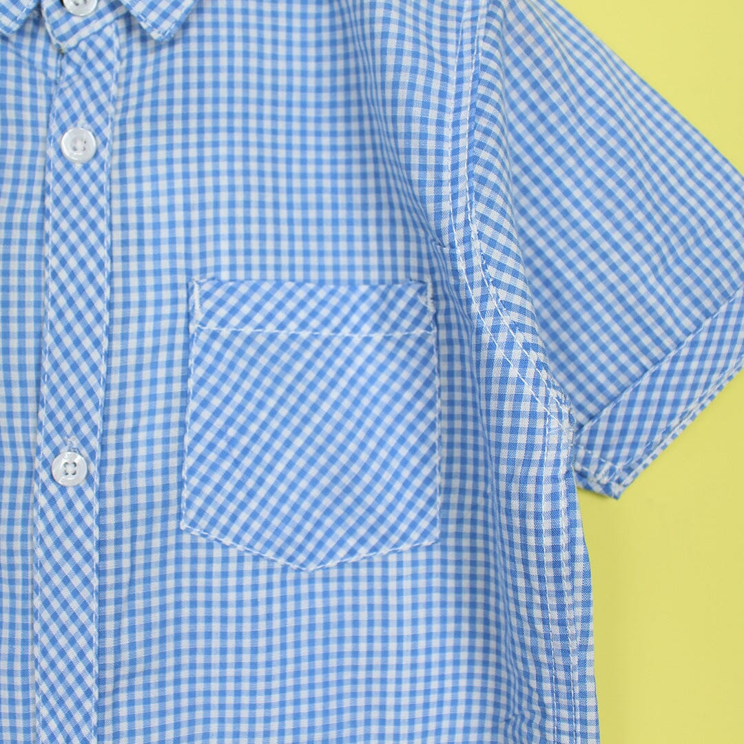 Decent Blue Themed Stylish Boys Casual Shirt Casual Shirt Iluvlittlepeople 