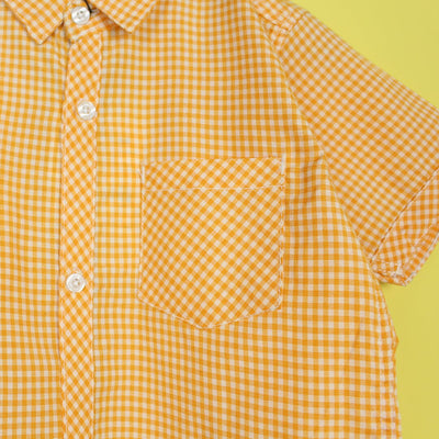 Decent Yellow Themed Stylish Boys Casual Shirt Casual Shirt Iluvlittlepeople 