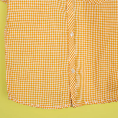 Decent Yellow Themed Stylish Boys Casual Shirt Casual Shirt Iluvlittlepeople 