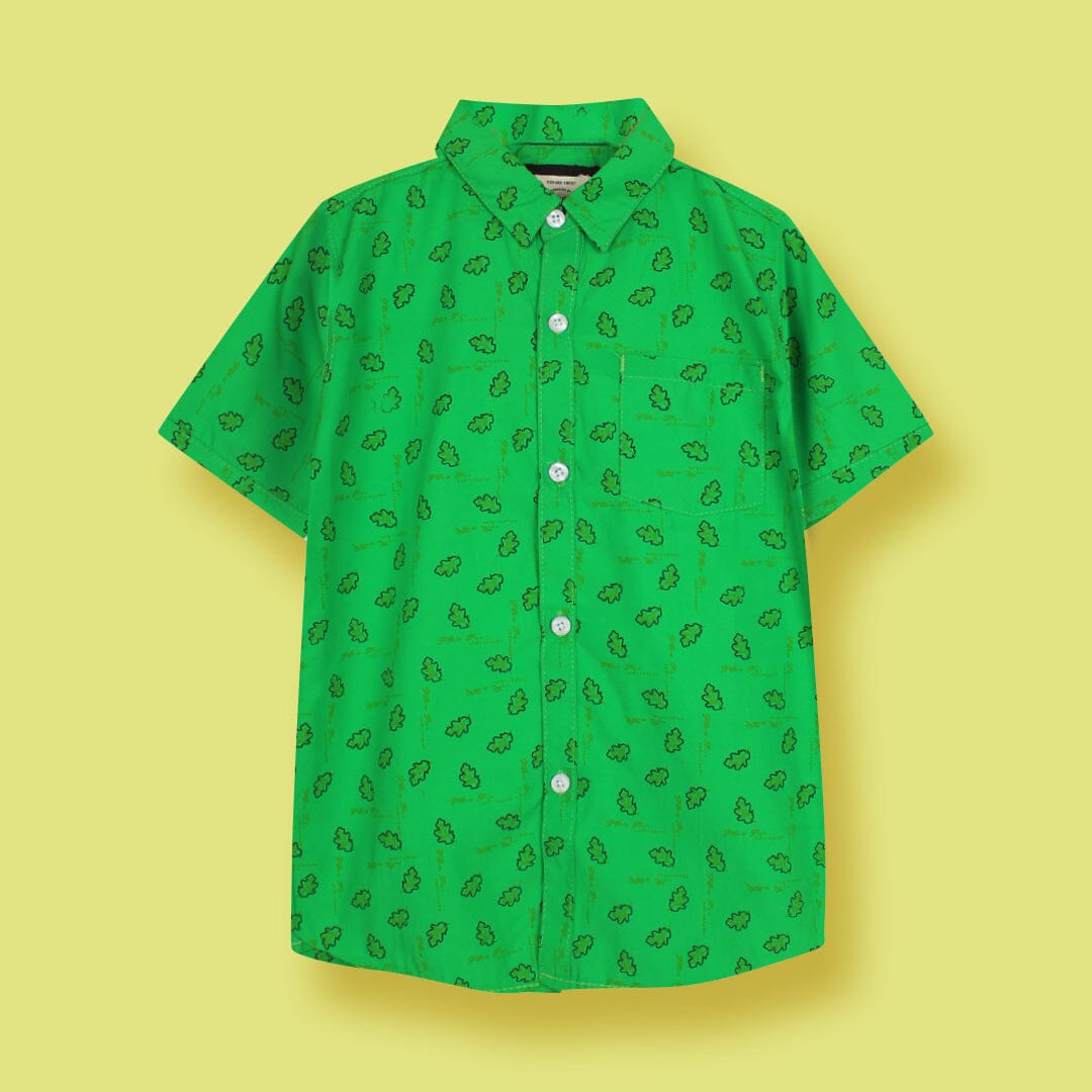 Decent Green Themed Stylish Boys Casual Shirt Casual Shirt Iluvlittlepeople 9-12 Months Green Summer