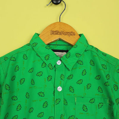 Decent Green Themed Stylish Boys Casual Shirt Casual Shirt Iluvlittlepeople 