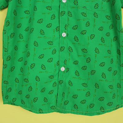 Decent Green Themed Stylish Boys Casual Shirt Casual Shirt Iluvlittlepeople 