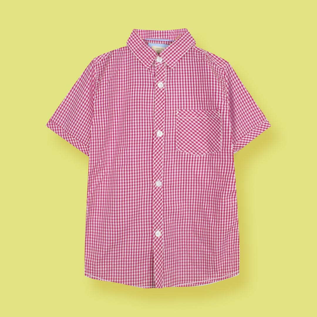 Decent Pink Themed Stylish Boys Casual Shirt Casual Shirt Iluvlittlepeople 2-3 Years Pink Summer