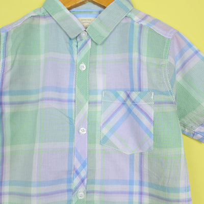 Decent Aqua Themed Stylish Boys Casual Shirt Casual Shirt Iluvlittlepeople 