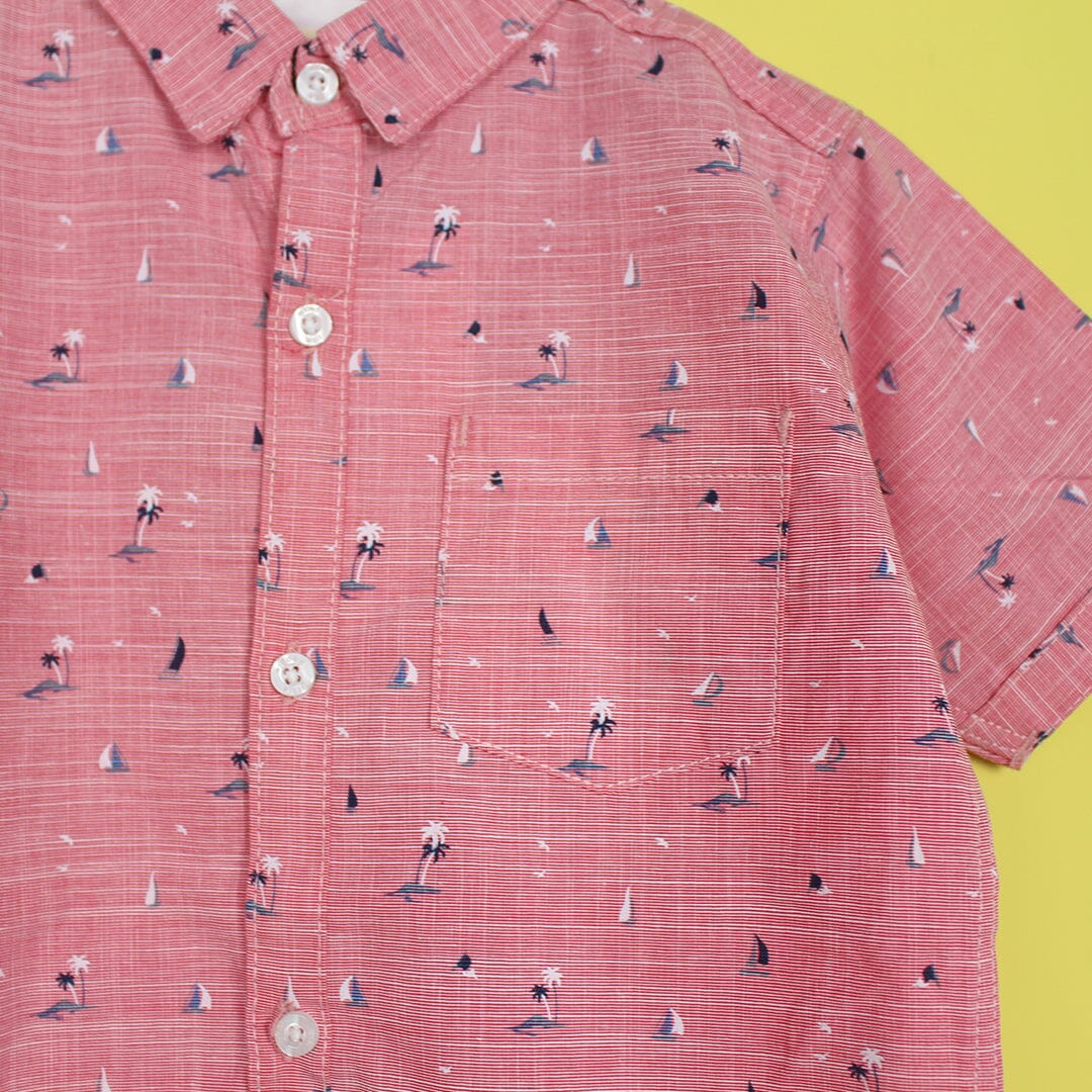 Decent Pink Themed Stylish Boys Casual Shirt Casual Shirt Iluvlittlepeople 