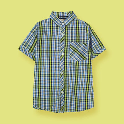 Decent Blue Themed Stylish Boys Casual Shirt Casual Shirt Iluvlittlepeople 2-3 Years Blue Summer