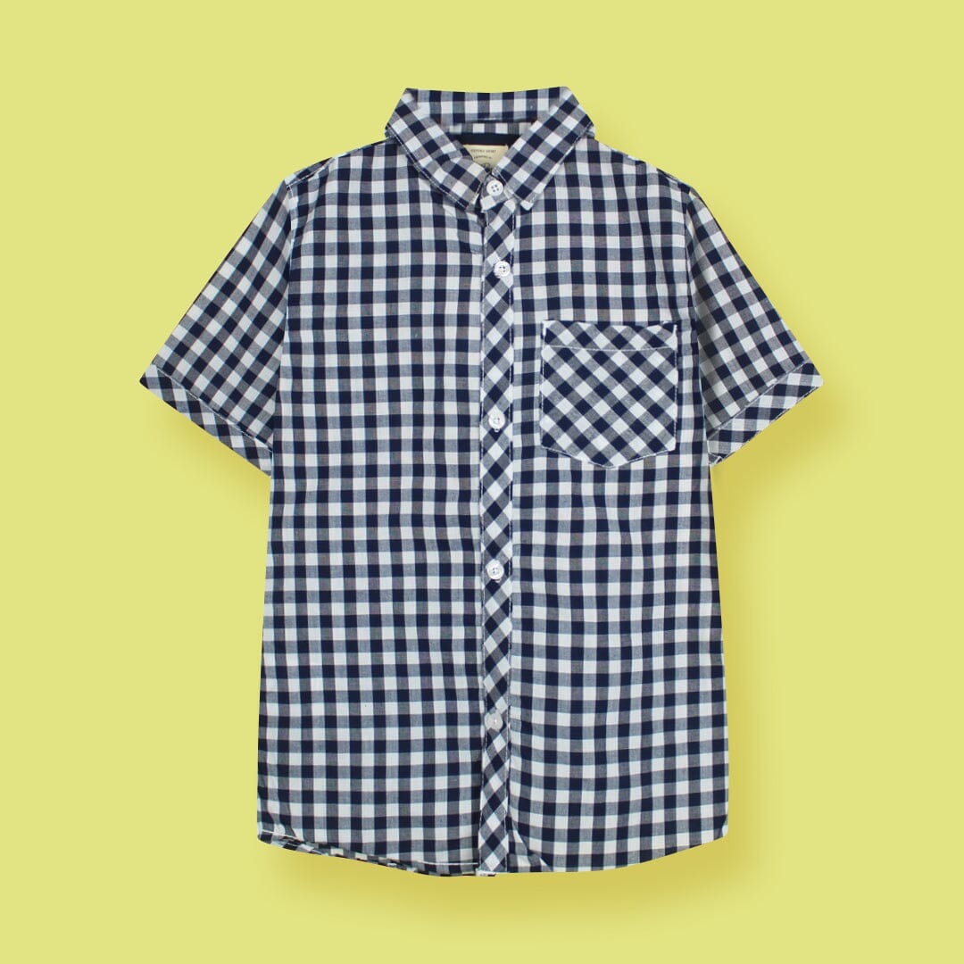 Decent Blue Themed Stylish Boys Casual Shirt Casual Shirt Iluvlittlepeople 2-3 Years Blue Summer