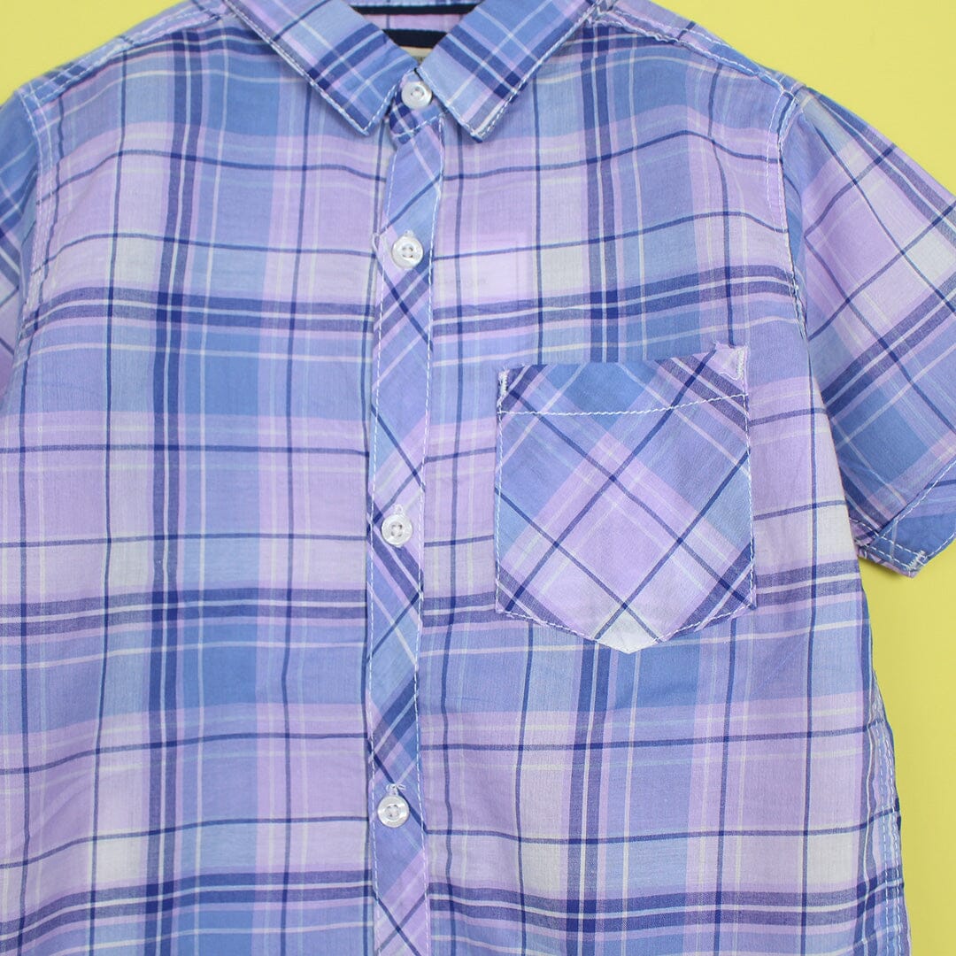 Decent Purple Themed Stylish Boys Casual Shirt Casual Shirt Iluvlittlepeople 