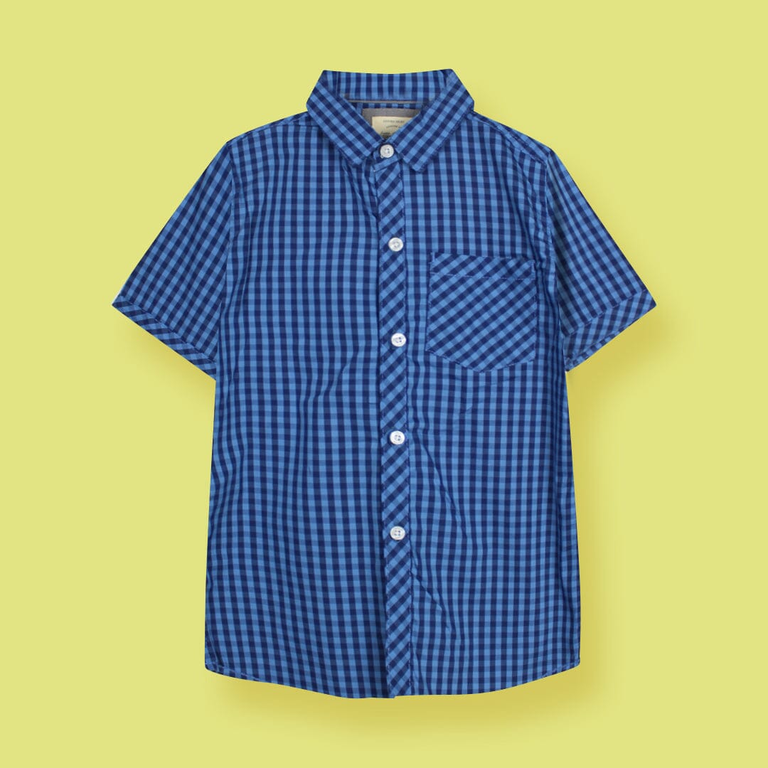 Decent Blue Themed Stylish Boys Casual Shirt Casual Shirt Iluvlittlepeople 2-3 Years Blue Summer