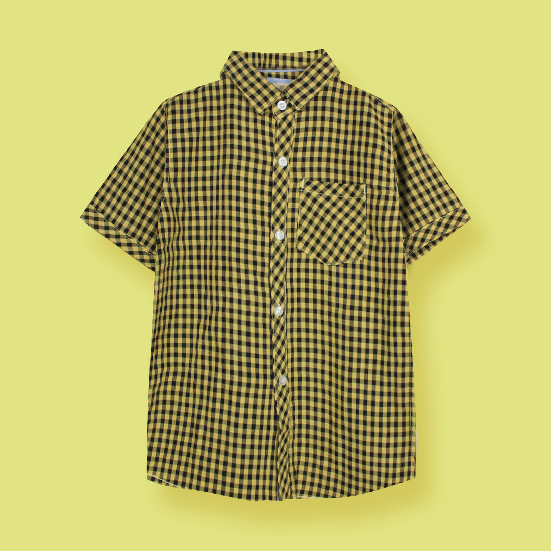 Decent Mustard Themed Stylish Boys Casual Shirt Casual Shirt Iluvlittlepeople 9-12 Months Mustard Summer