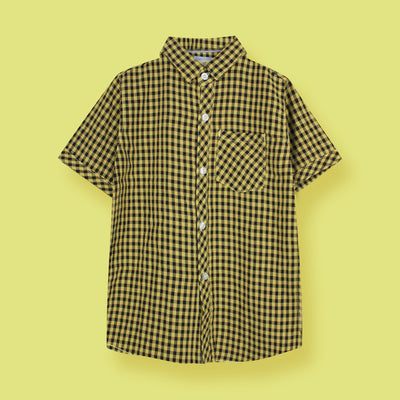 Decent Mustard Themed Stylish Boys Casual Shirt