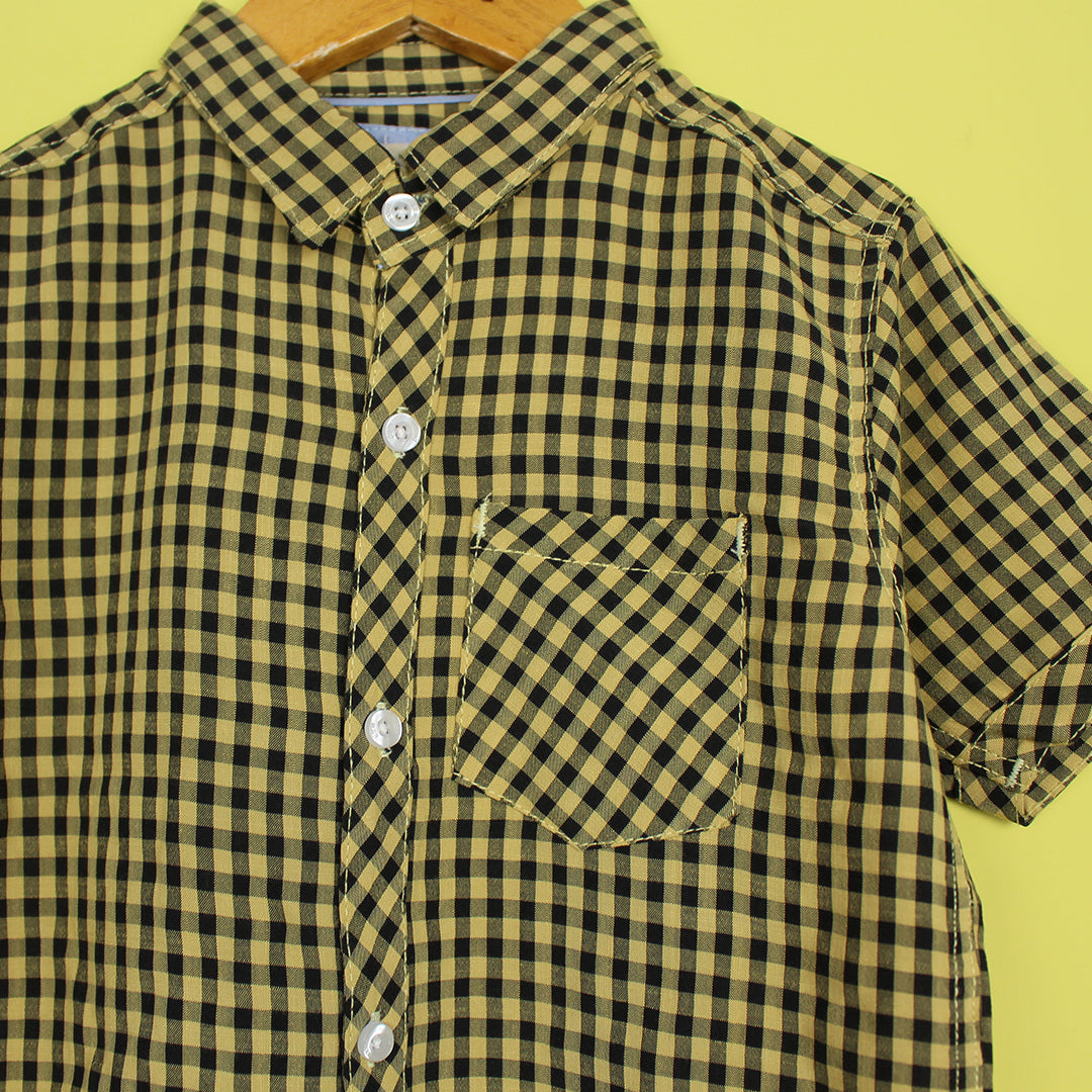 Decent Mustard Themed Stylish Boys Casual Shirt