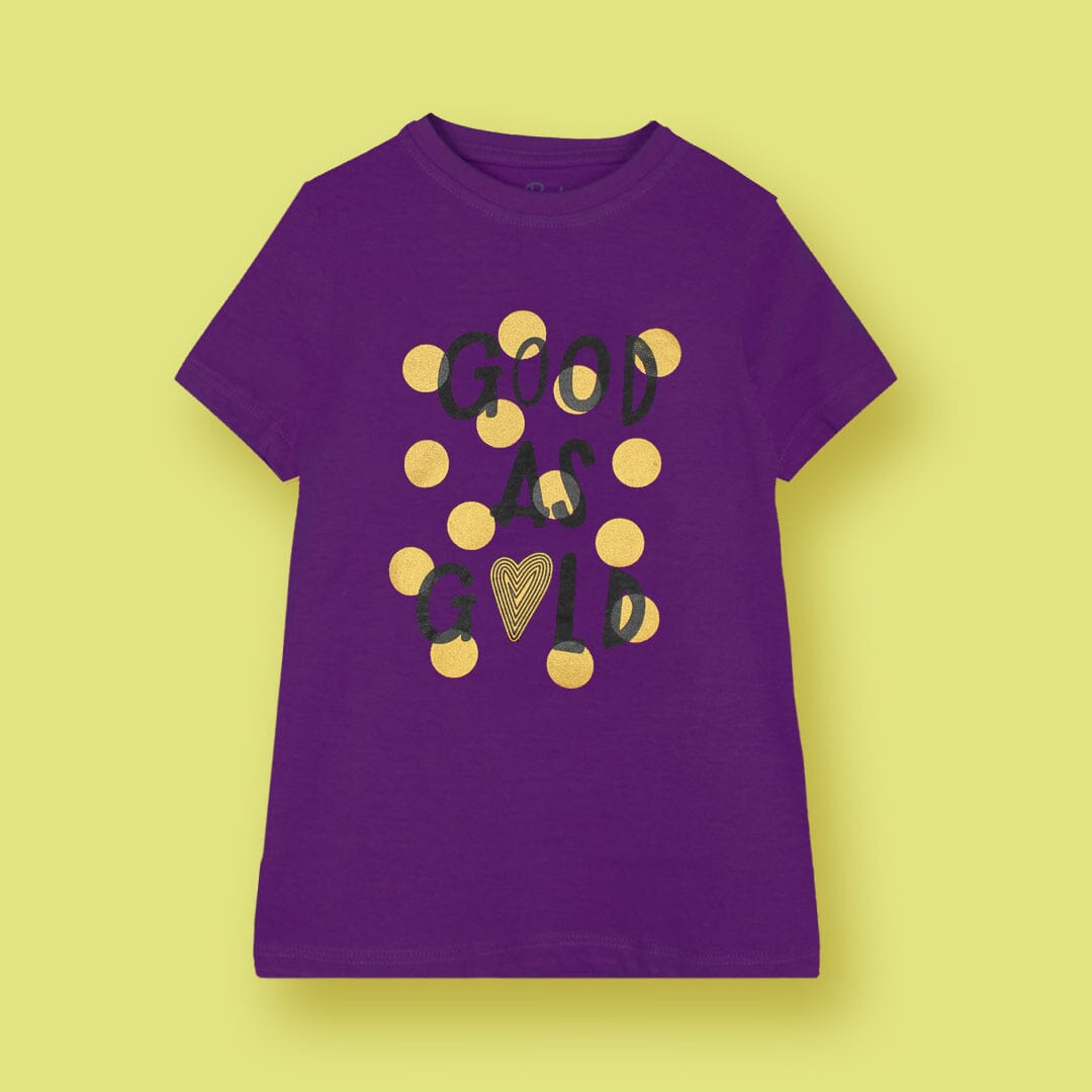 Purple Themed Decent Girls T-Shirt T-Shirt Iluvlittlepeople 3-4 Years Purple Summer