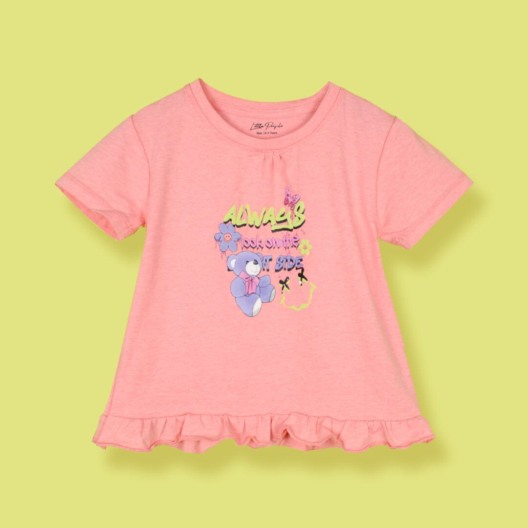 Attractive Pink Themed Girls T-Shirt T-Shirt Iluvlittlepeople 3-6 Months Pink Summer