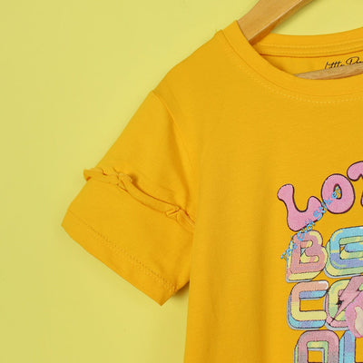 Attractive Yellow Themed Girls T-Shirt T-Shirt Iluvlittlepeople 