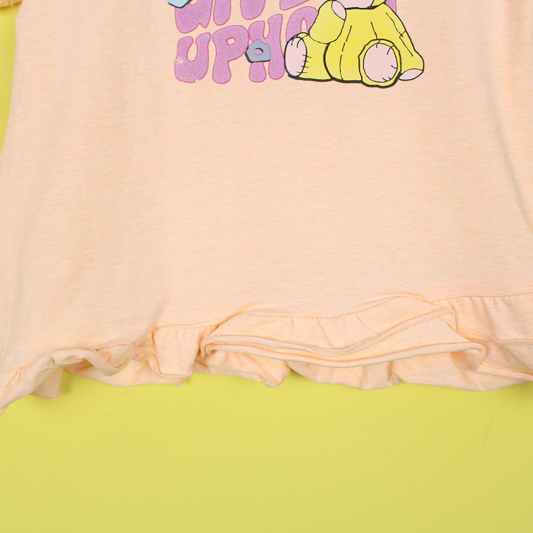 Attractive Peach Themed Girls T-Shirt T-Shirt Iluvlittlepeople 