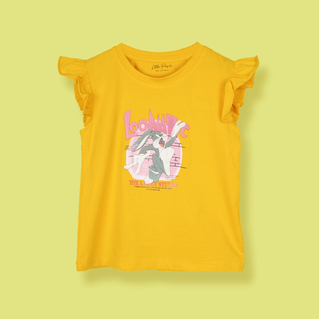 Attractive Yellow Themed Girls T-Shirt T-Shirt Iluvlittlepeople 3-6 Months Yellow Summer