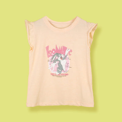 Attractive Peach Themed Girls T-Shirt T-Shirt Iluvlittlepeople 3-6 Months Peach Summer