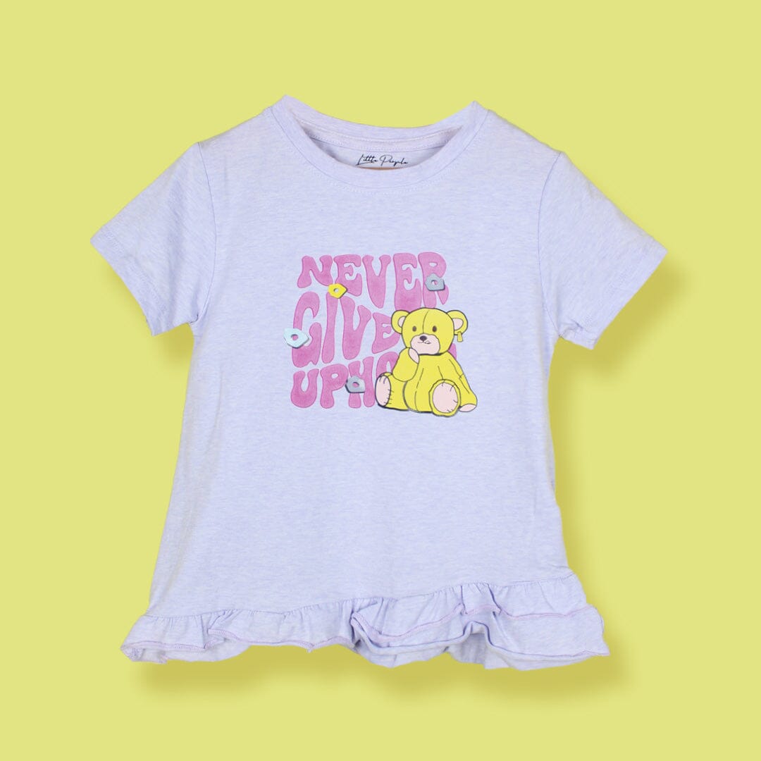 Attractive Purple Themed Girls T-Shirt T-Shirt Iluvlittlepeople 3-6 Months Purple Summer