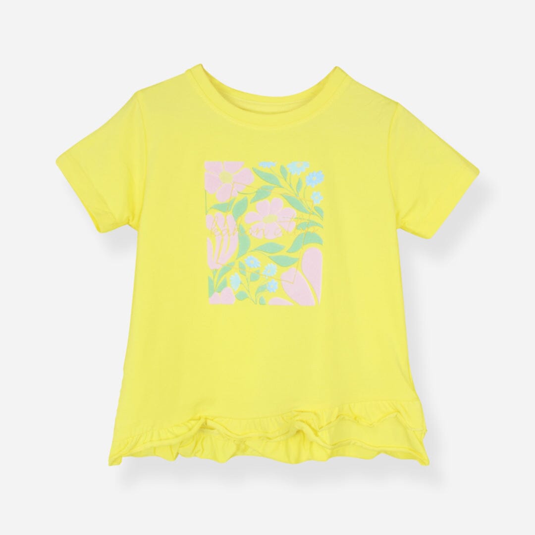 Attractive Yellow Themed Girls T-Shirt T-Shirt Iluvlittlepeople 3-6 Months Yellow Summer