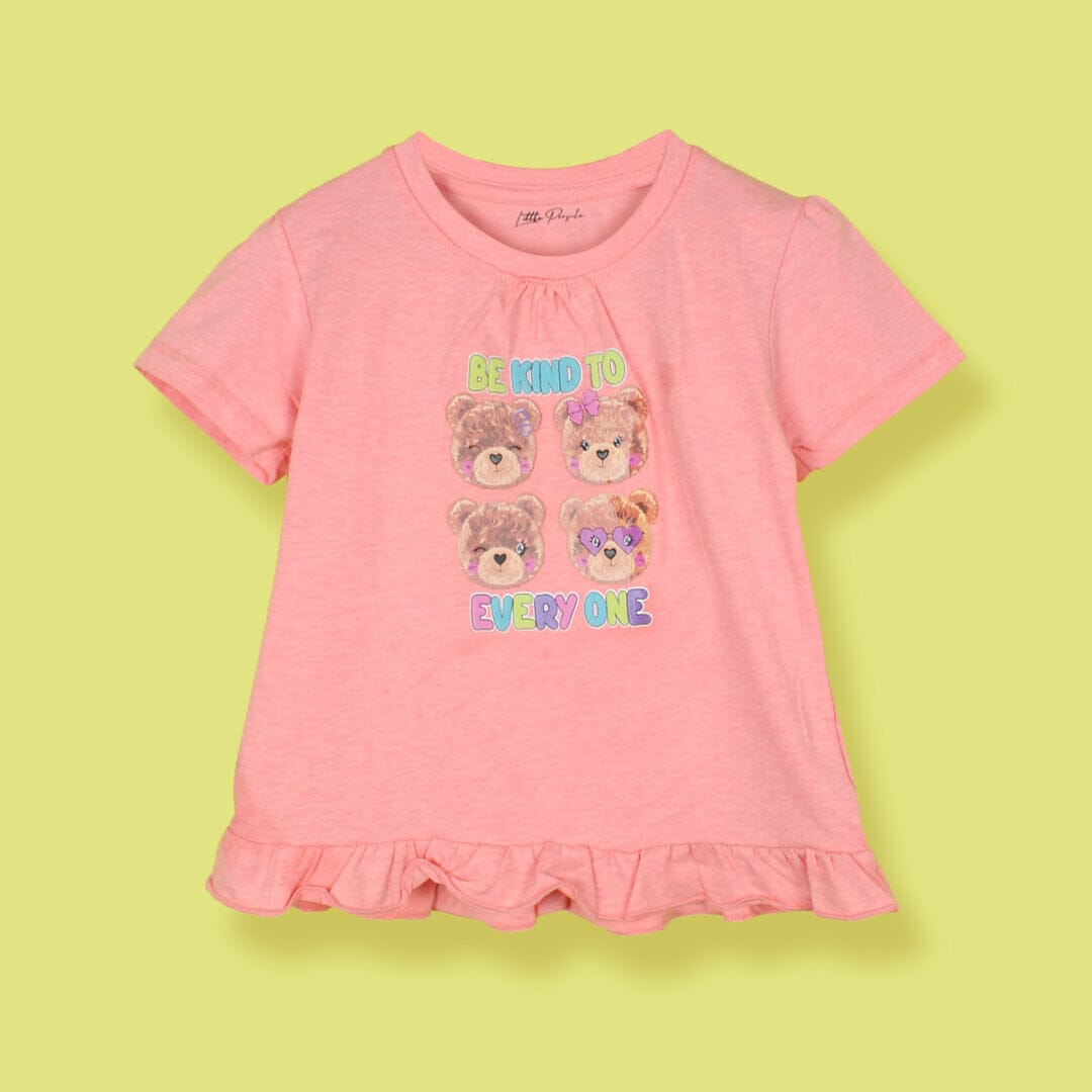 Attractive Pink Themed Girls T-Shirt T-Shirt Iluvlittlepeople 6-9 Months Pink Summer