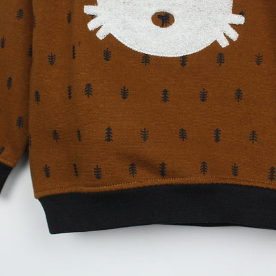 Cute Brown Themed Boys Sweatshirt Sweatshirt Iluvlittlepeople 