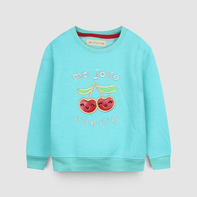 Attractive Aqua Themed Girls Sweatshirt Sweatshirt Iluvlittlepeople 6-9 Months Aqua Winter