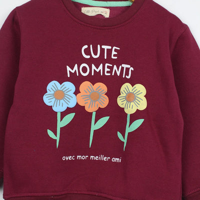 Dashing Maroon Themed Boys Sweatshirt Sweatshirt Iluvlittlepeople 