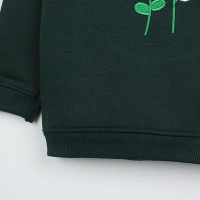 Dashing Green Themed Girls Sweatshirt Sweatshirt Iluvlittlepeople 