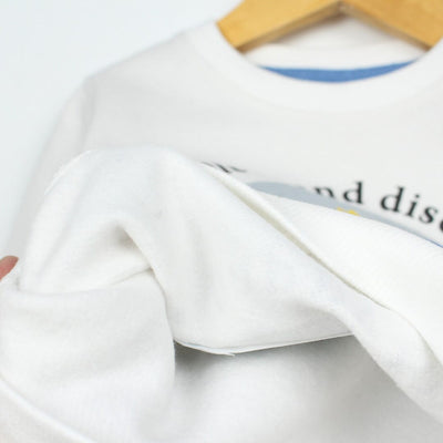 Dashing White Themed Boys Sweatshirt Sweatshirt Iluvlittlepeople 