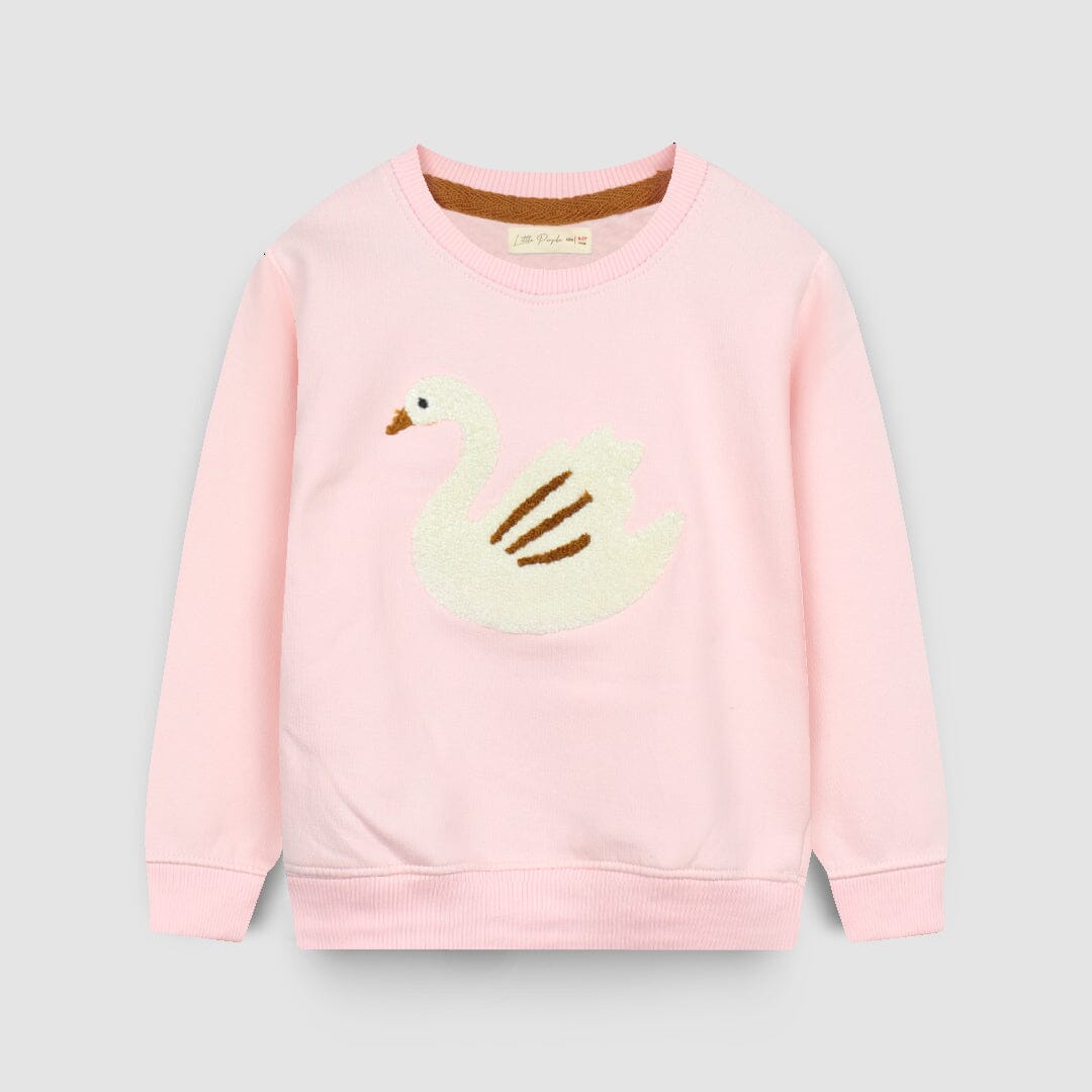 Attractive Pink Themed Girls Sweatshirt Sweatshirt Iluvlittlepeople 6-9 Months Pink Winter