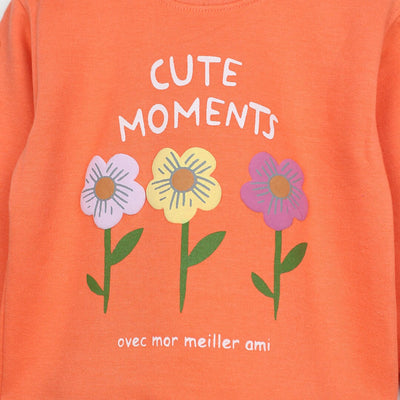 Attractive Peach Themed Girls Sweatshirt Sweatshirt Iluvlittlepeople 