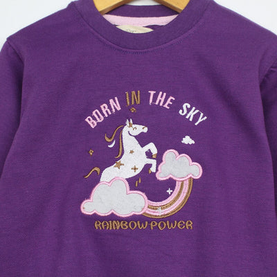 Cute Purple Themed Girls Sweatshirt Sweatshirt Iluvlittlepeople 