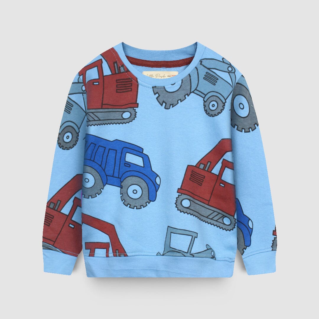 Decent Blue Themed Boys Sweatshirt Sweatshirt Iluvlittlepeople 6-9 Months Blue Winter