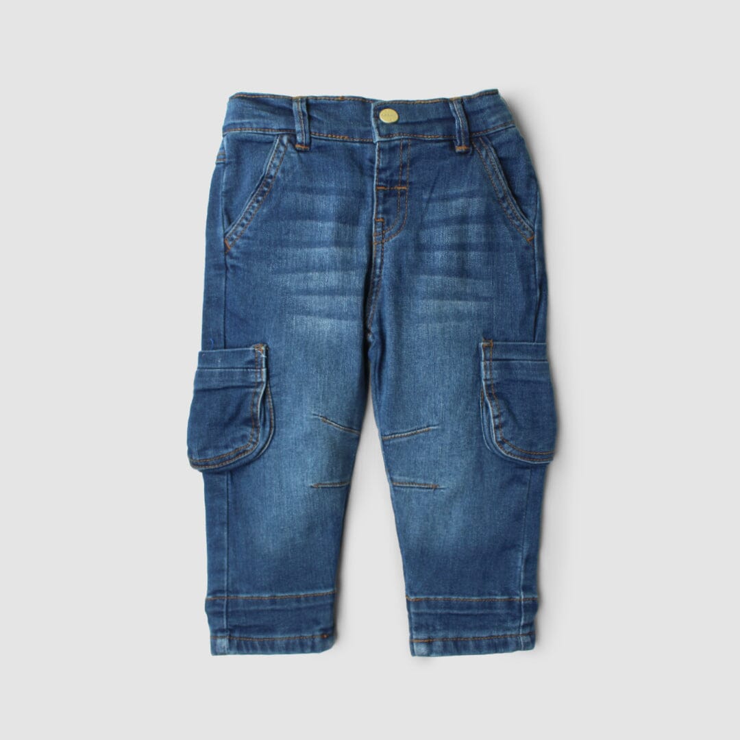 Premium & Stylish Little Boys Denim Jeans Jeans Iluvlittlepeople 3-6 Months Blue Denim