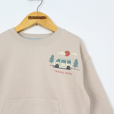 Attractive Beige Themed Boys Sweatshirt Sweatshirt Iluvlittlepeople 