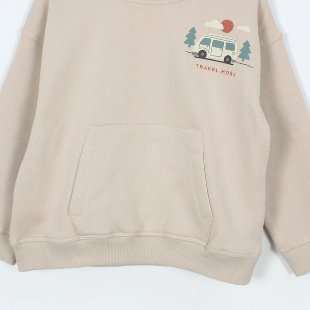 Attractive Beige Themed Boys Sweatshirt Sweatshirt Iluvlittlepeople 