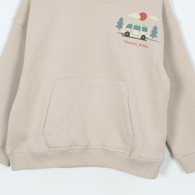 Attractive Beige Themed Boys Sweatshirt