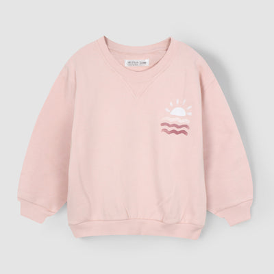 Attractive Peach Themed Girls Sweatshirt