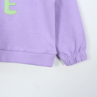 Cute Purple Themed Girls Sweatshirt Sweatshirt Iluvlittlepeople 