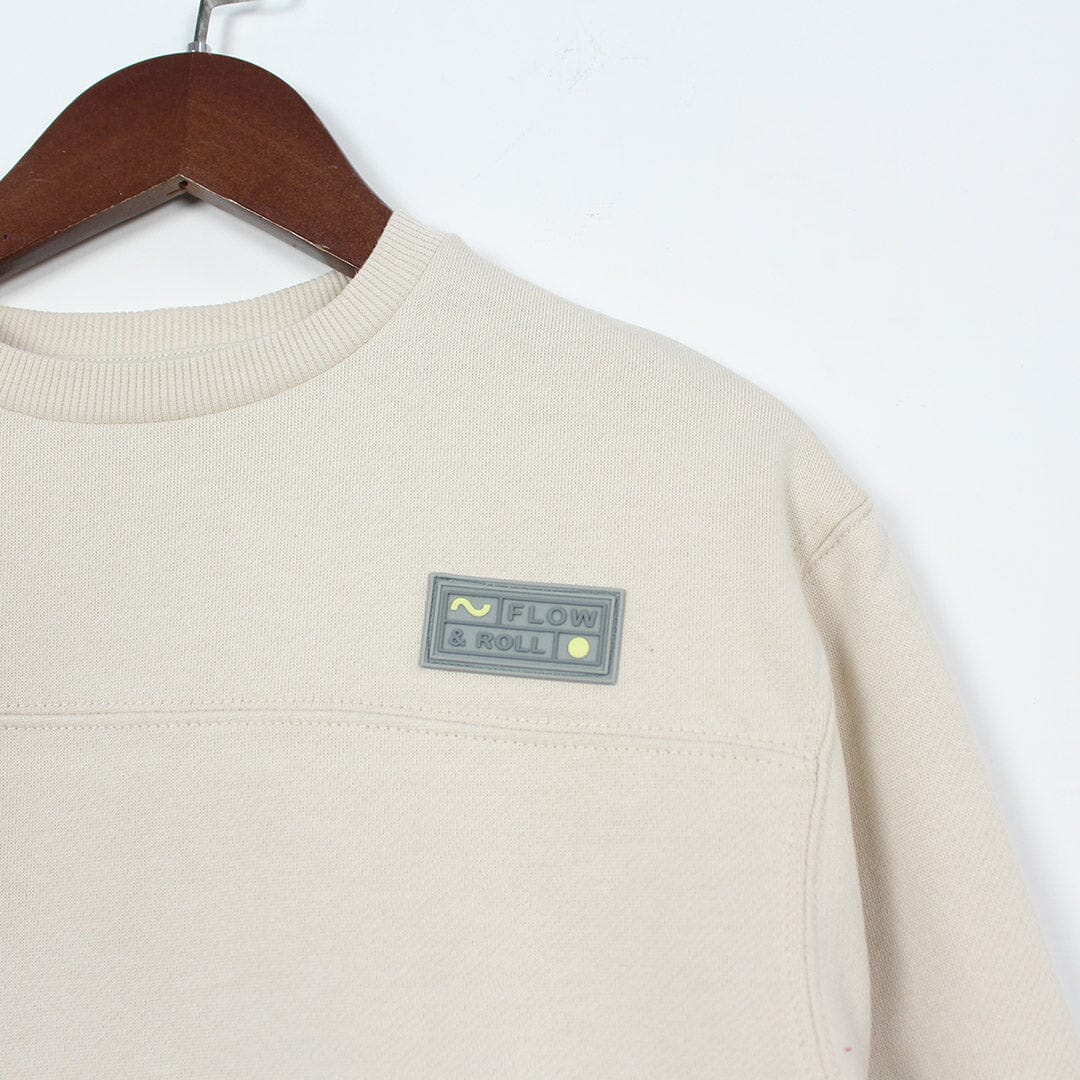 Decent Beige Themed Boys Sweatshirt Sweatshirt Iluvlittlepeople 