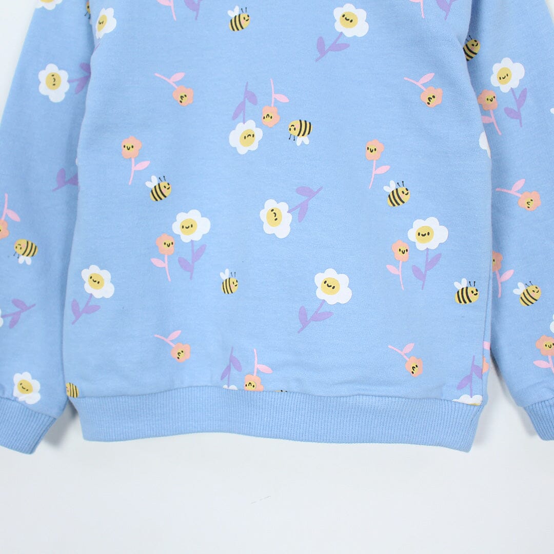 Cute Blue Themed Girls Sweatshirt Sweatshirt Iluvlittlepeople 